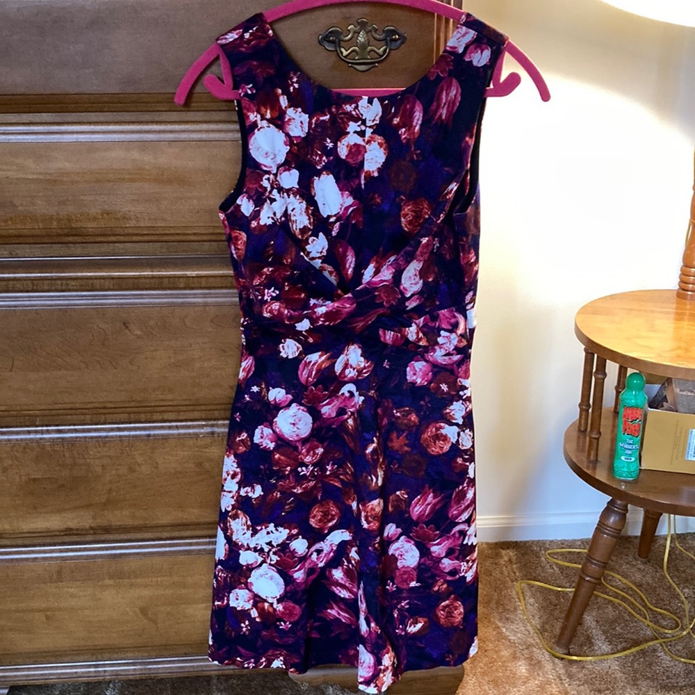 Floral print fit and flare dress. Size 4